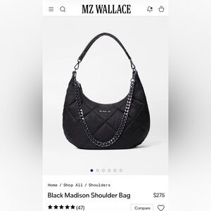 MZ Wallace Black Madison Shoulder Bag